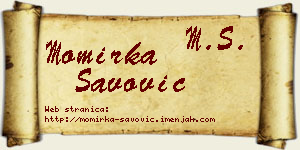 Momirka Savović vizit kartica